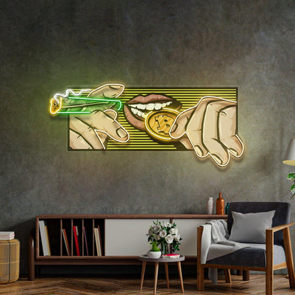 Chili Pepper In Sombrero Uv Printed Led Neon Sign For Restaurant Bar Wall Decor | Shineneon