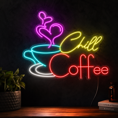 Chill Coffee LED Neon Sign - 01 Original Product Image
