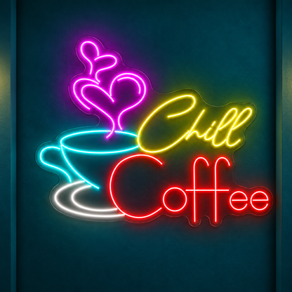 Chill Coffee LED Neon Sign