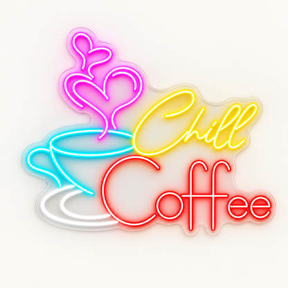 Chill Coffee LED Neon Sign