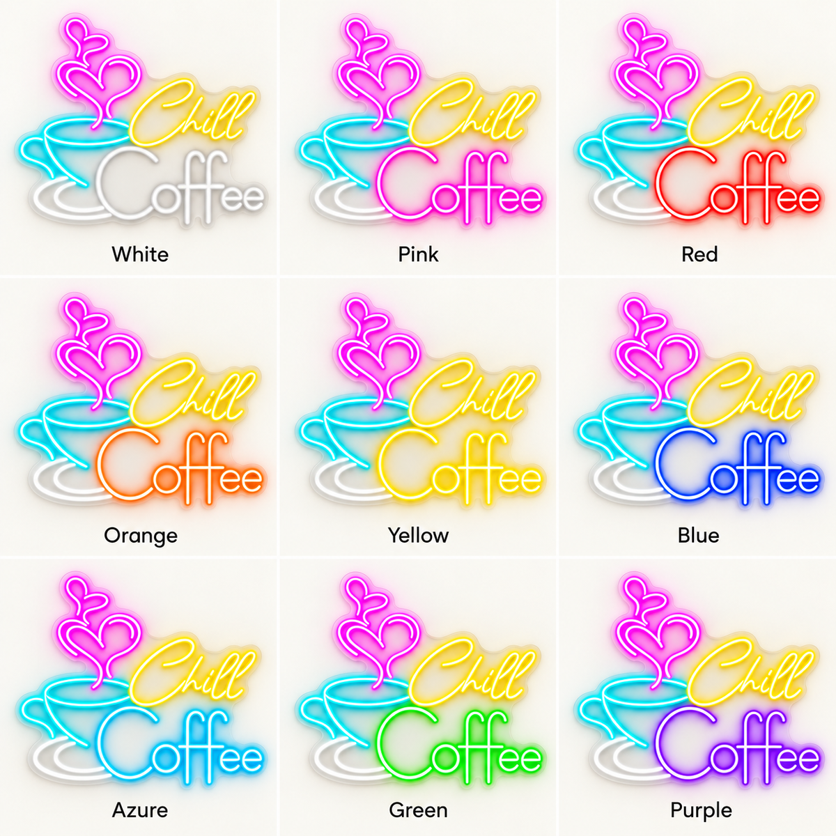 Chill Coffee LED Neon Sign