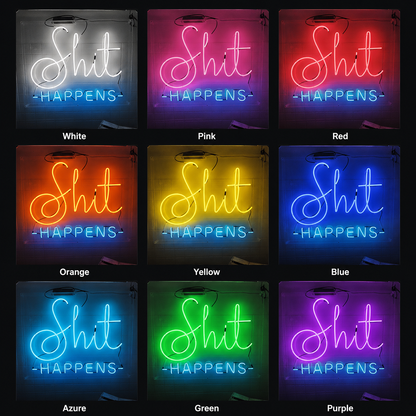 Chill Happens Wall Decor LED Neon Sign - 05 Color Grid