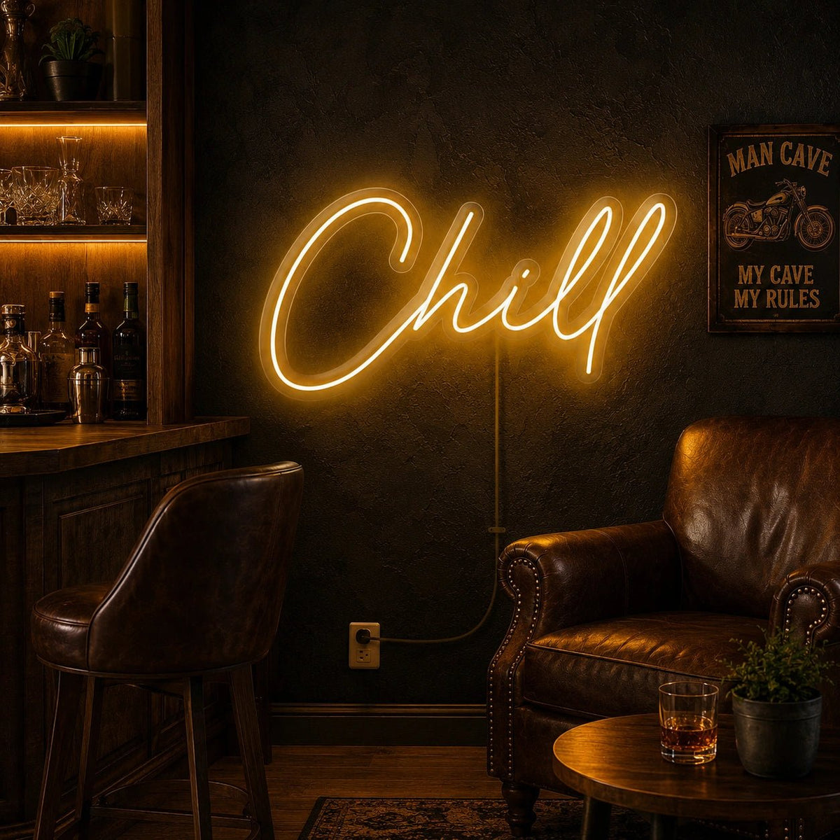 Chill Man Cave LED Neon Sign - Shineneon