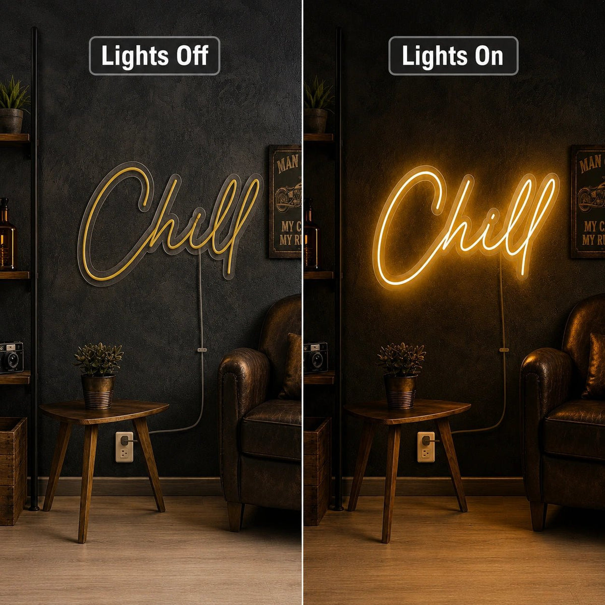 Chill Man Cave LED Neon Sign - Shineneon