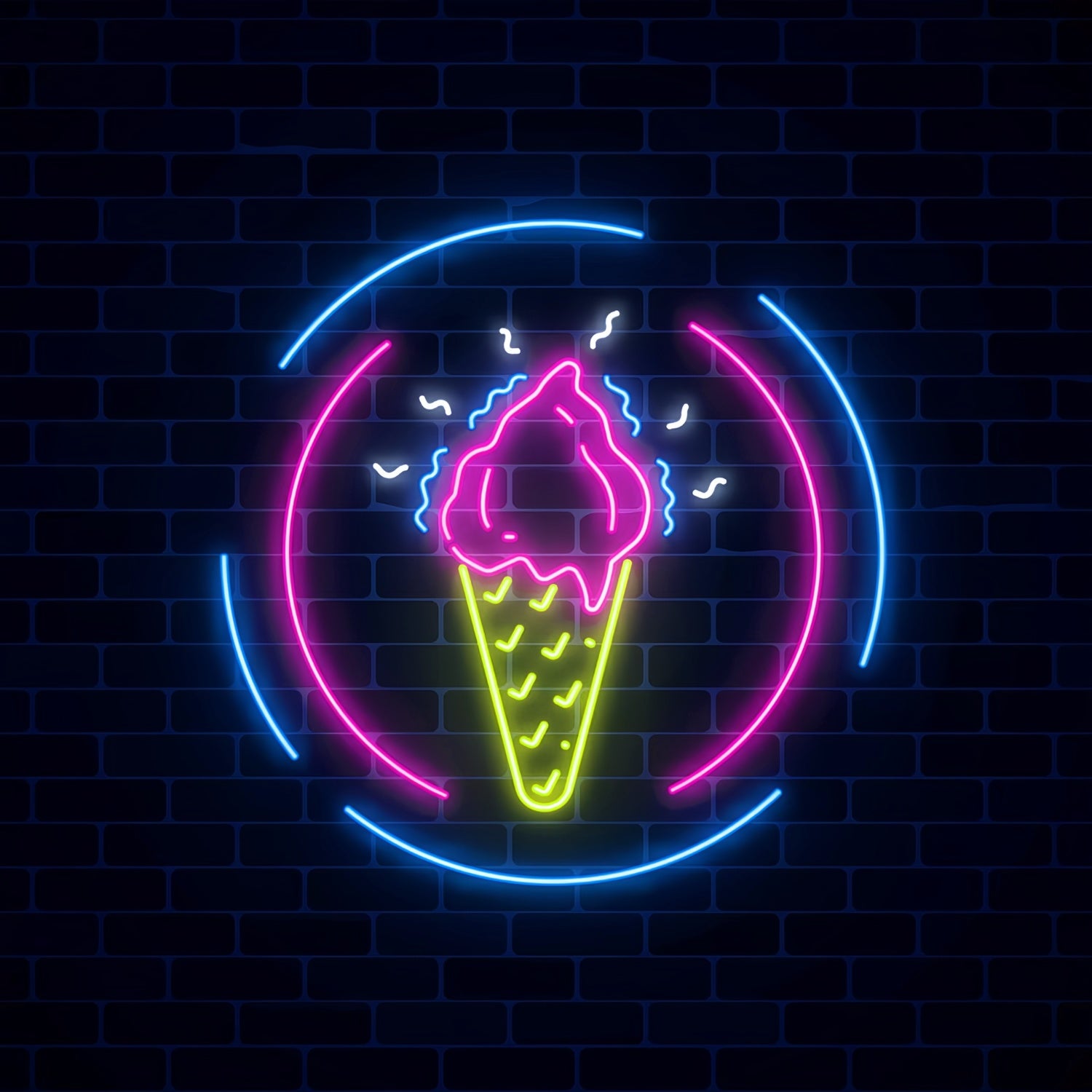 Chill Out Ice Cream Cone Neon Sign | Shineneon