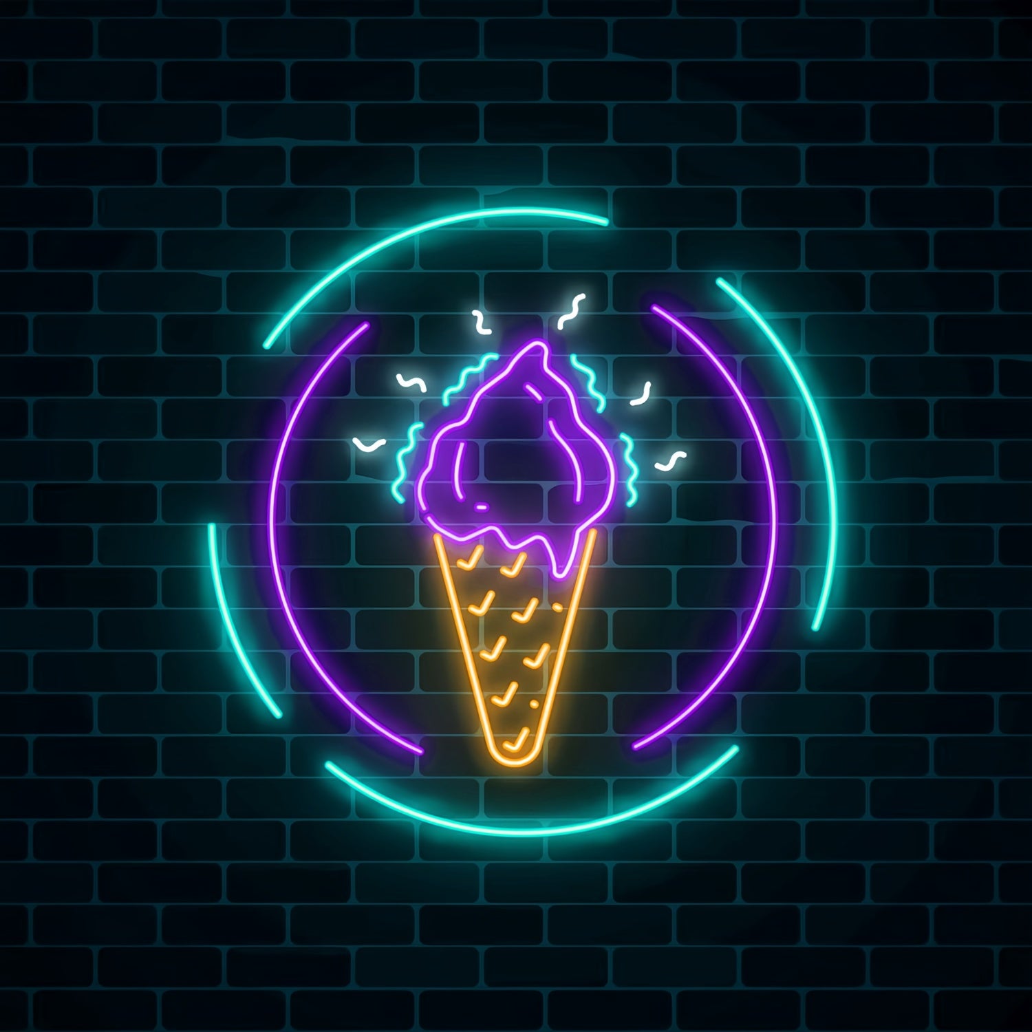 Chill Out Ice Cream Cone Neon Sign | Shineneon