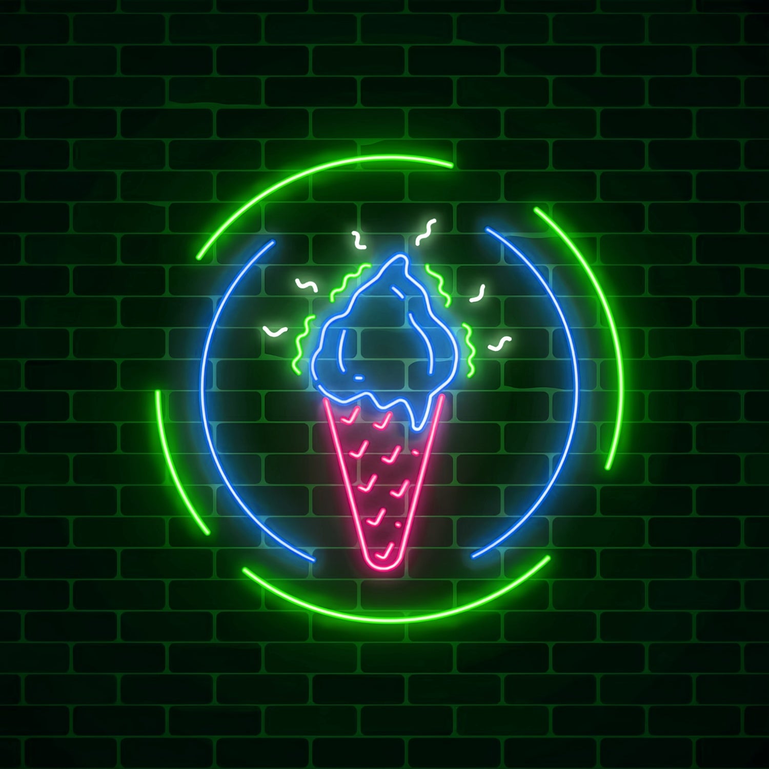 Chill Out Ice Cream Cone Neon Sign | Shineneon