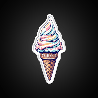 Chill Out Ice Cream Fast Food Led Neon Sign For Burger Place Rgb Color - Shineneon