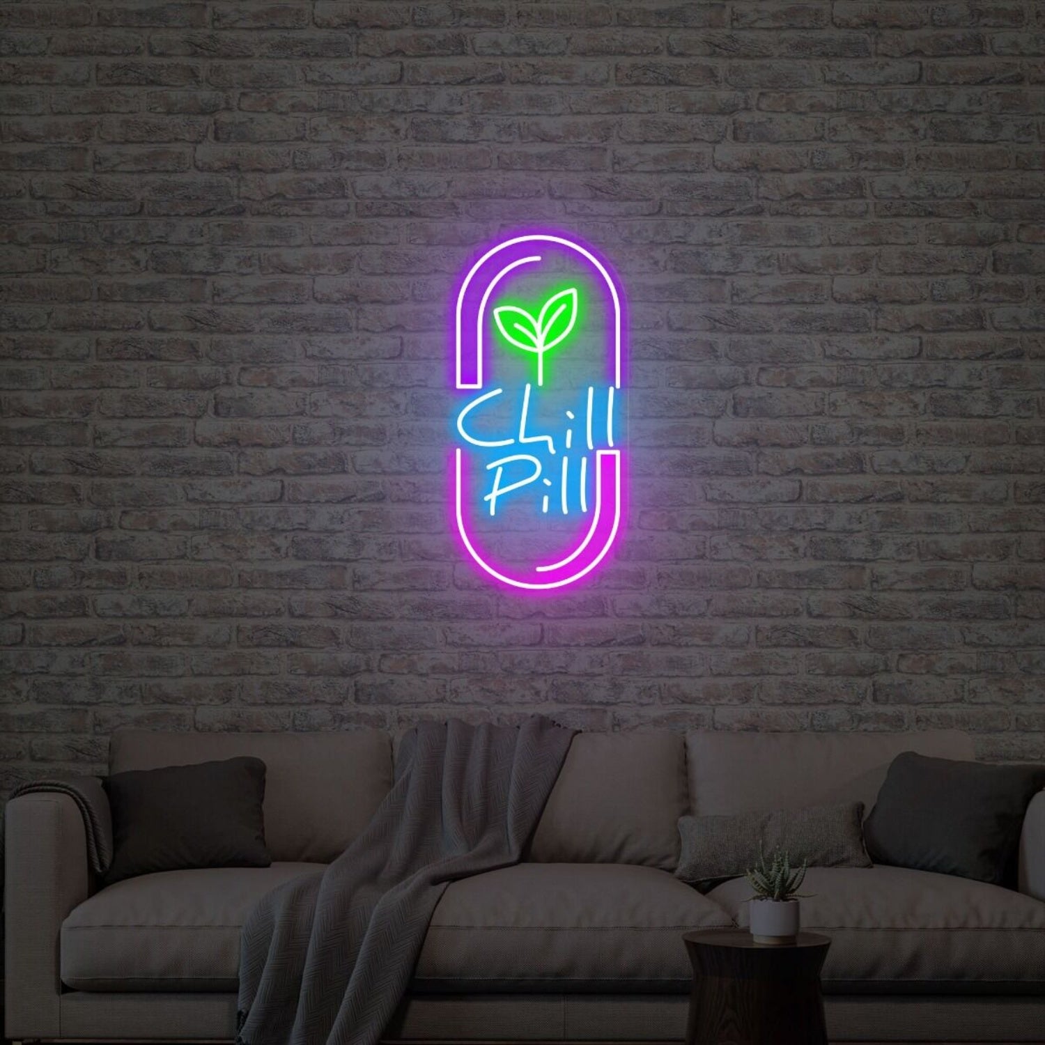Chill Pill Acrylic Artwork Neon Sign For Office Bar | Shineneon