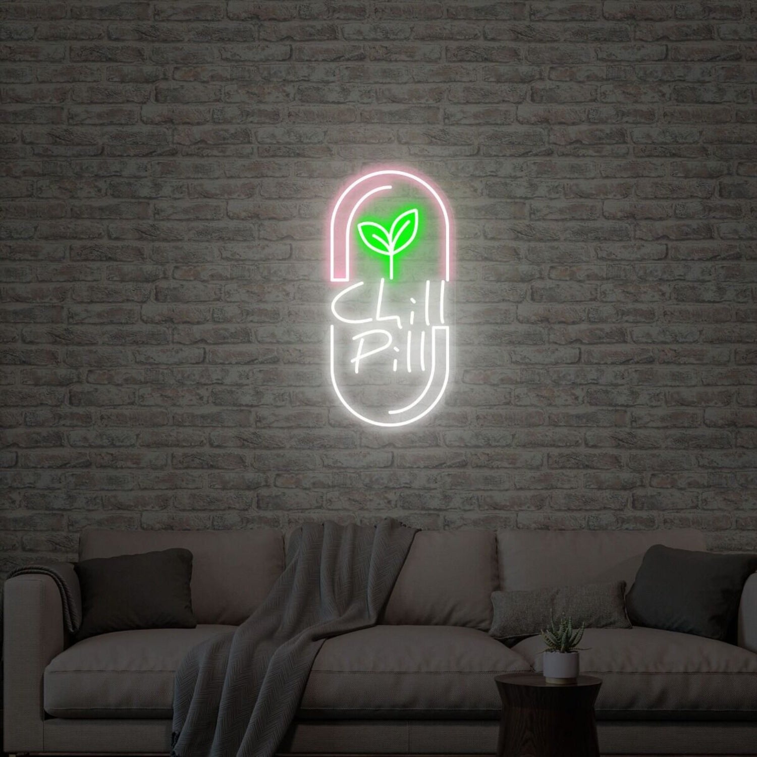 Chill Pill Acrylic Artwork Neon Sign For Office Bar | Shineneon