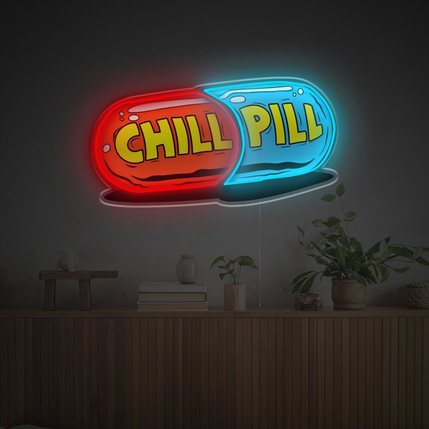 Chill Pill Led Neon Acrylic Artwork | Shineneon