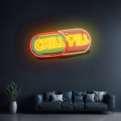 Chill Your Mind Christmas Neon Sign Artwork For Sale