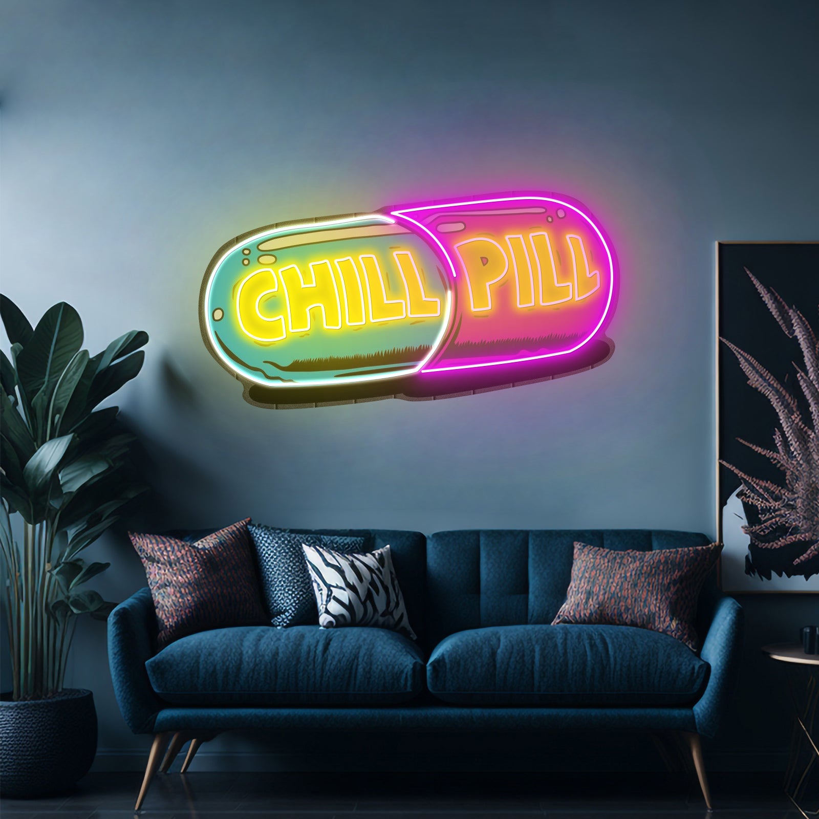 Chill Your Mind Christmas Neon Sign Artwork For Sale