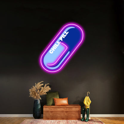 Chill Pill Wall Artwork Neon Signs