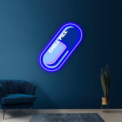 Chill Pill Wall Artwork Neon Signs