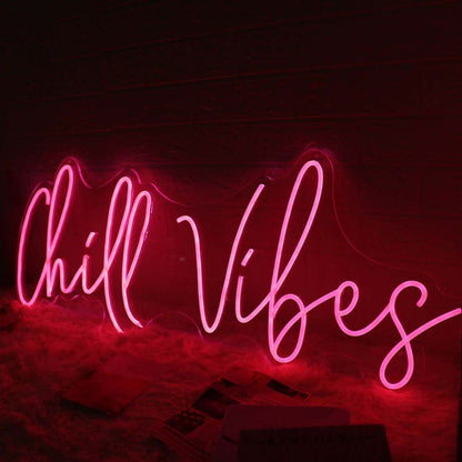 Chill Vibes Red Custom Led Neon Sign | Shineneon