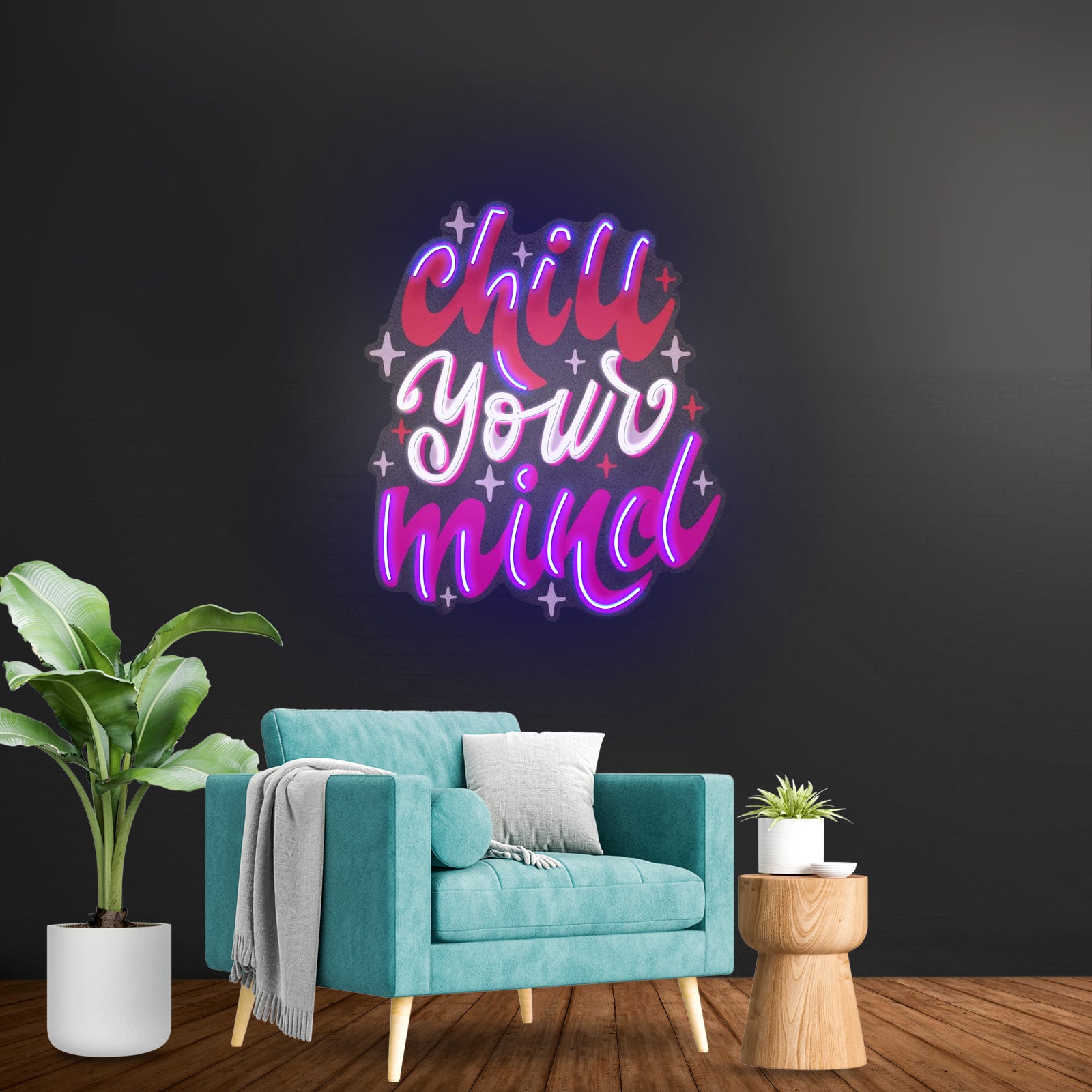 Chocolate Labradoodle Artwork Business Neon Sign