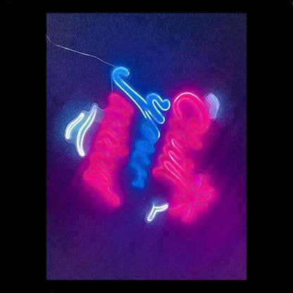 Chill Your Mind Pink-Blue-White Tropical Led Neon Sign For Bars Cafes | Shineneon
