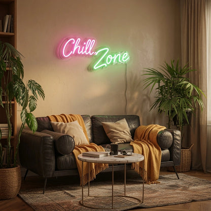 Chill Zone LED Neon Sign - 03 Real Lifestyle Scene