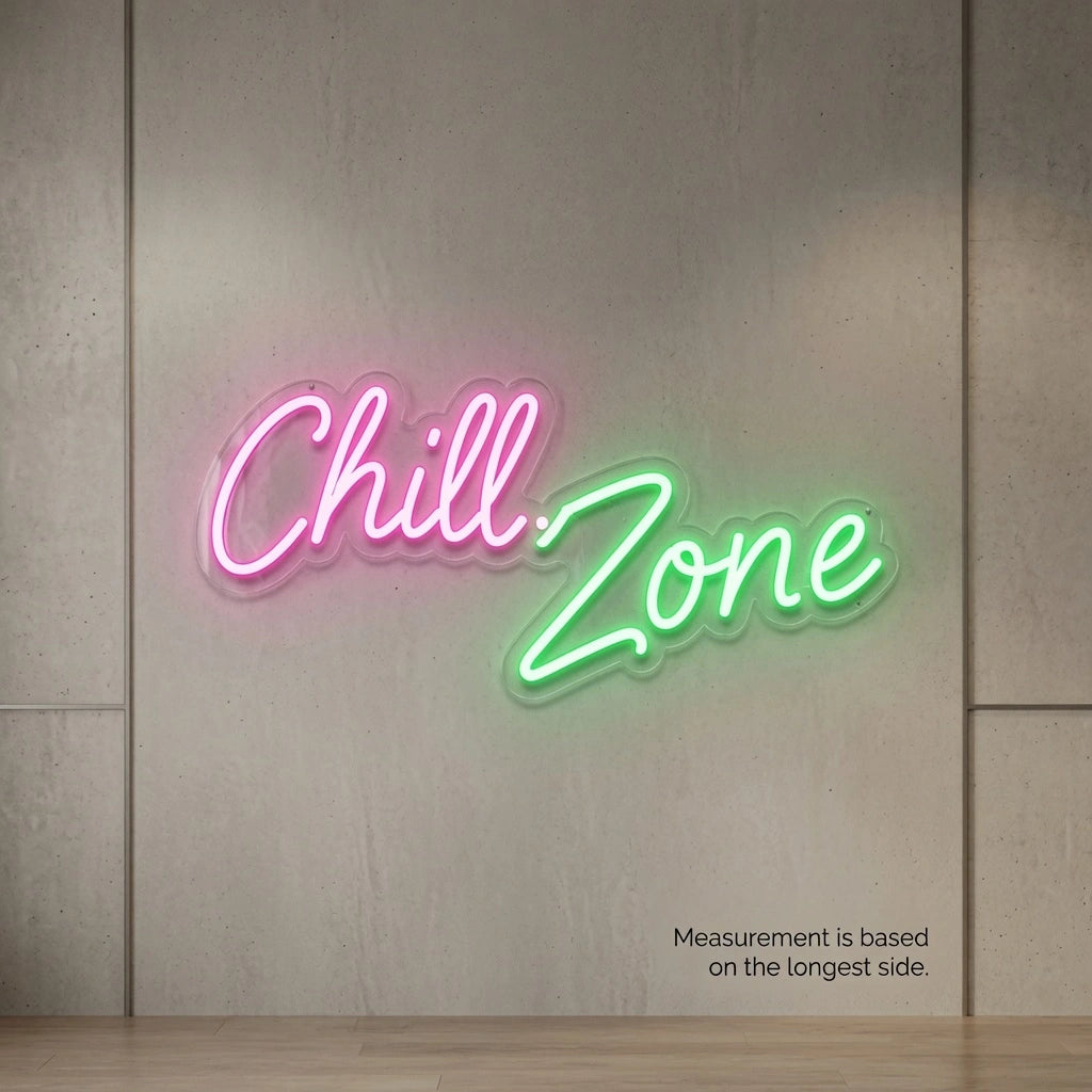 Chill Zone LED Neon Sign - 04 Size Image