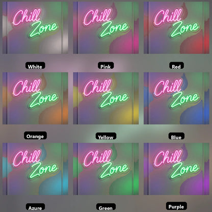 Chill Zone LED Neon Sign - 05 Color Grid
