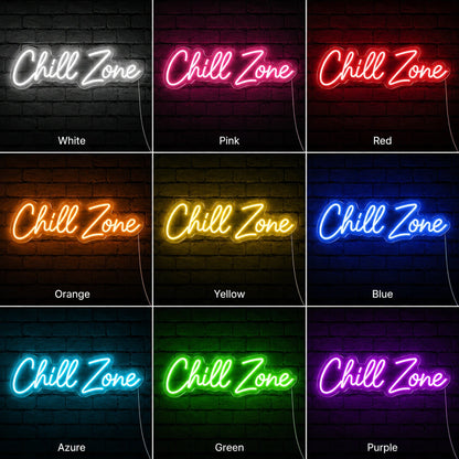 Chill Zone Lounge Neon Sign LED Neon Sign color grid