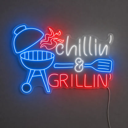 Chillin Grillin Neon Sign LED Neon Sign main product image