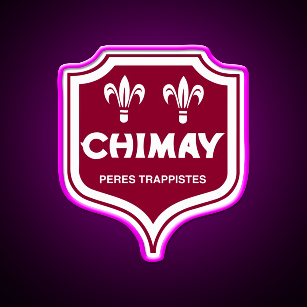 Chimay Beer Bar Decor Led Neon Sign Rgb Color - Neon sign mounted on wall in room