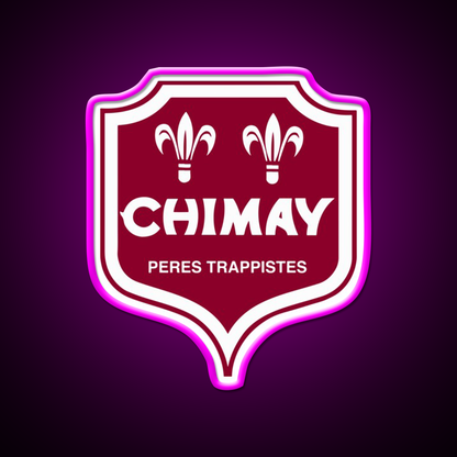 Chimay Beer Bar Decor Led Neon Sign Rgb Color - Neon sign mounted on wall in room