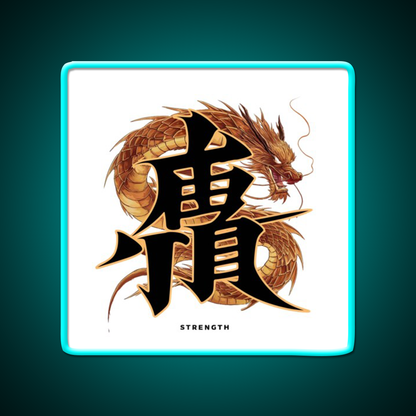 China Mandarin Symbol Asian Cultural Led Neon Sign Wall Decor Rgb Color - Size and dimension reference