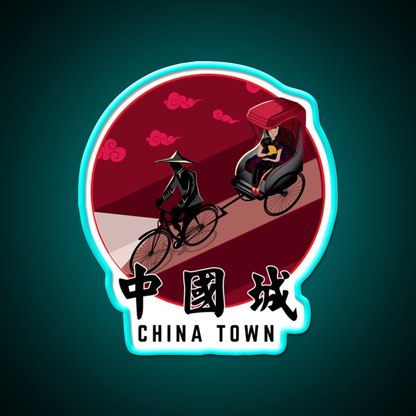 China Town Asian Cultural Led Neon Sign Rgb Color - Size and dimension reference