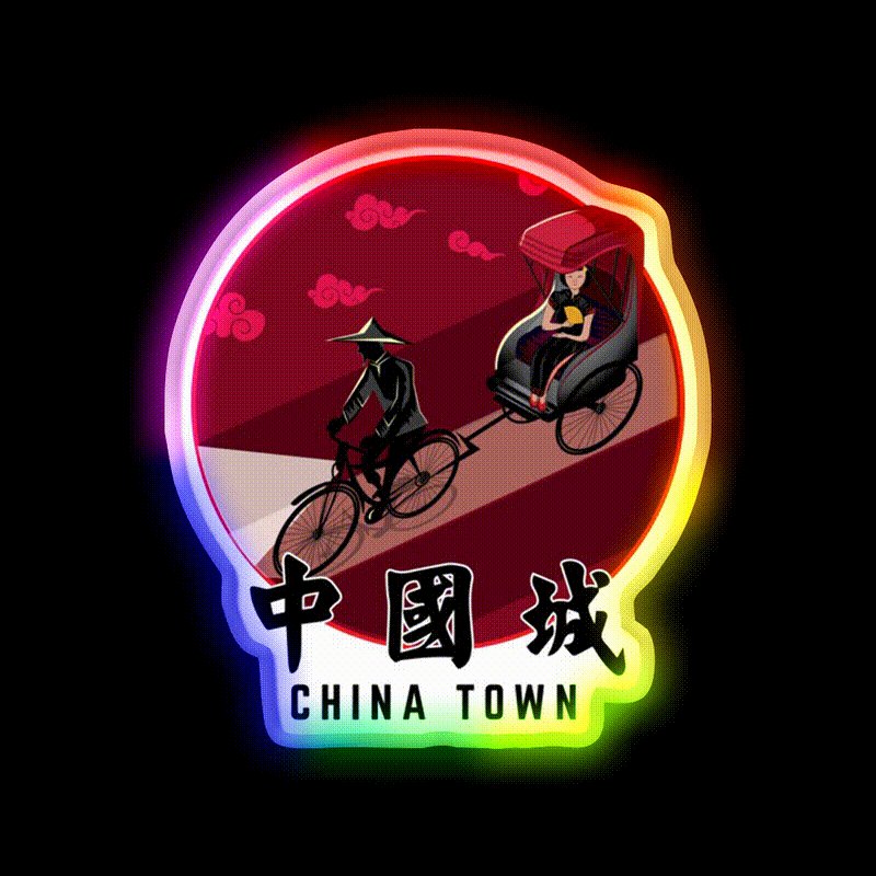 China Town Asian Cultural Led Neon Sign Rgb Color