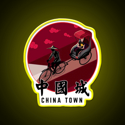 China Town Asian Cultural Led Neon Sign Rgb Color - Custom LED neon sign front view