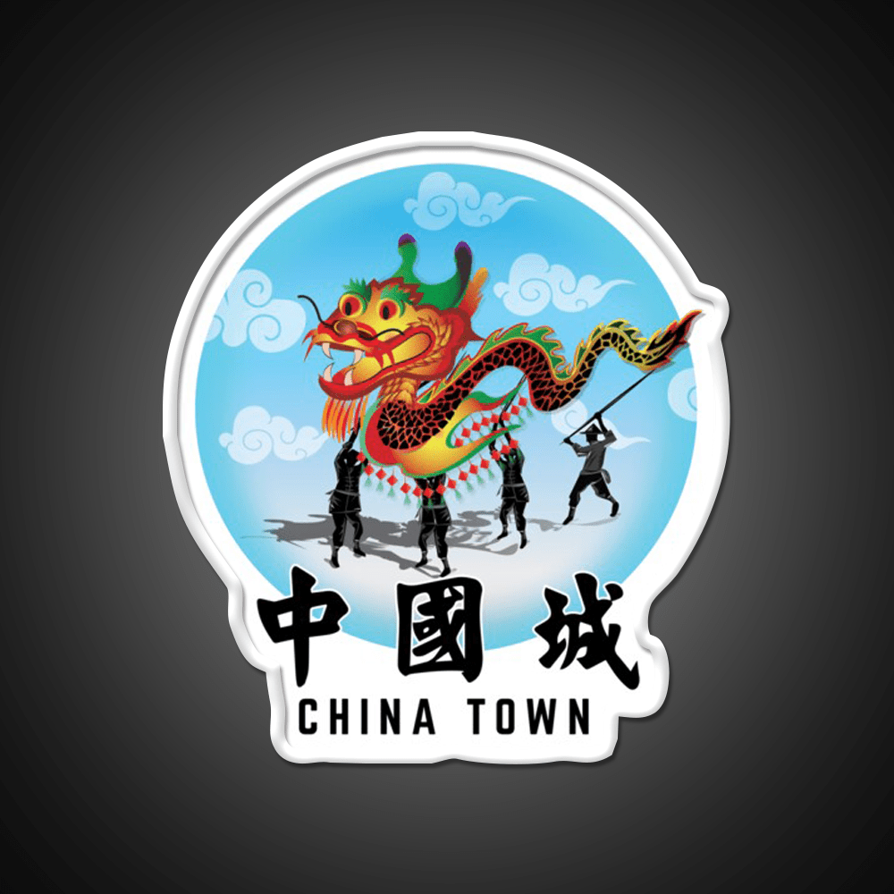 China Town Asian Cultural Led Neon Sign Wall Art Rgb Color - Shineneon