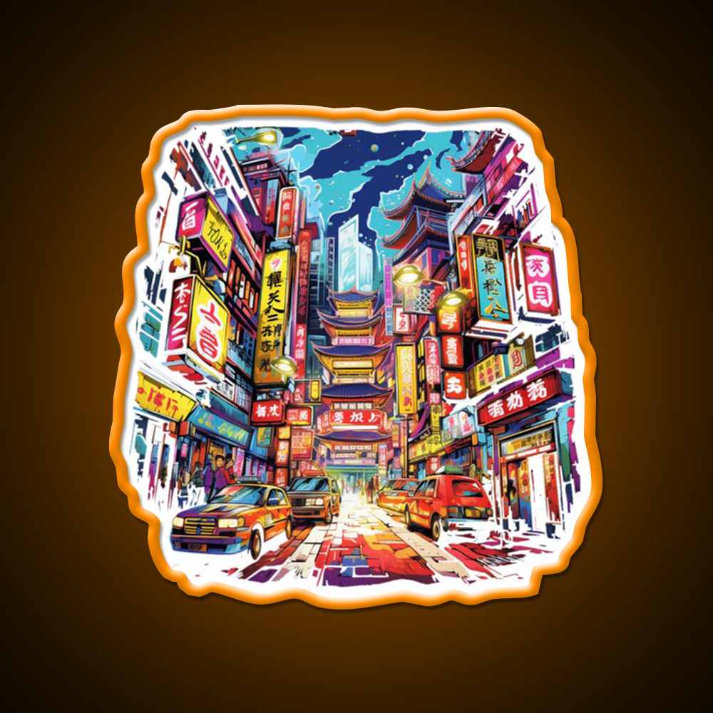 Chinatown Asian Cultural Led Neon Sign Bedroom Neon Sign Rgb Color