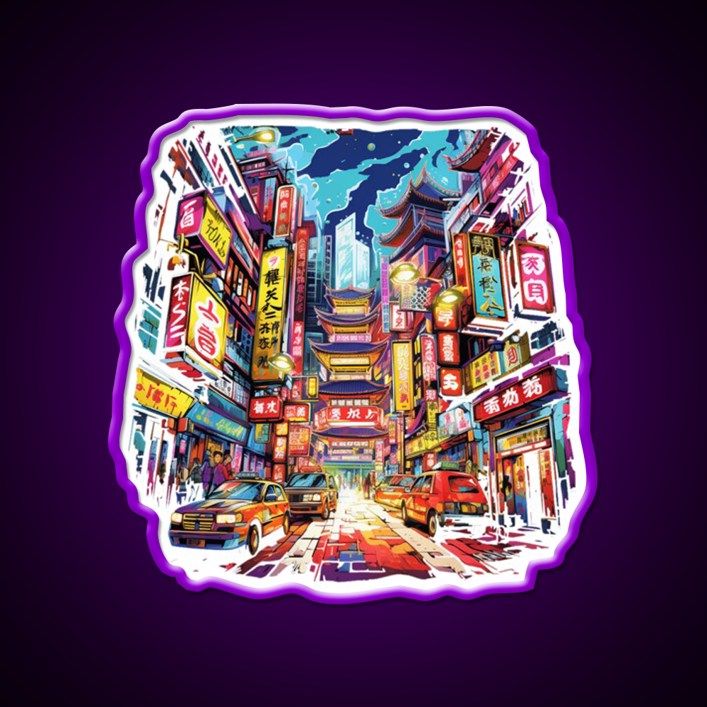 Chinatown Asian Cultural Led Neon Sign Bedroom Neon Sign Rgb Color