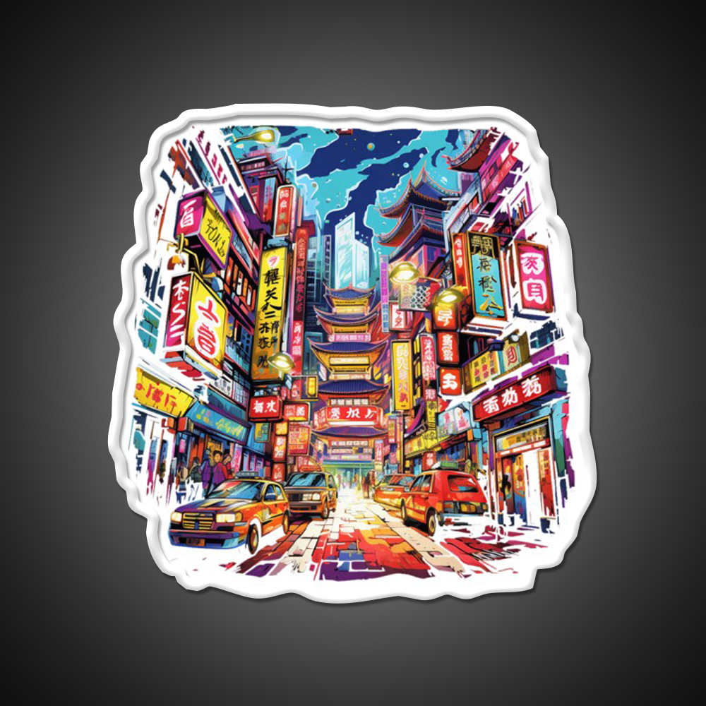 Chinatown Asian Cultural Led Neon Sign Bedroom Neon Sign Rgb Color