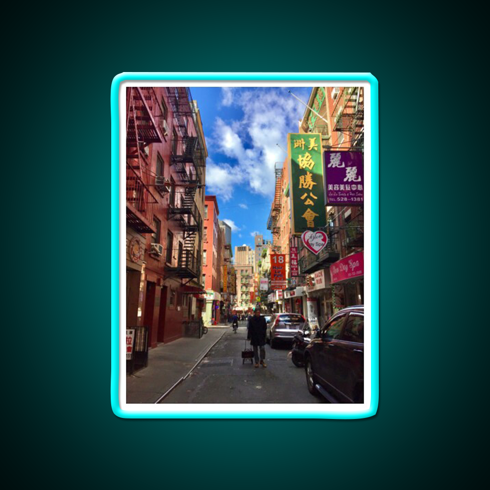 Chinatown Asian Cultural Led Neon Sign For Wall Decor Rgb Color - Size and dimension reference