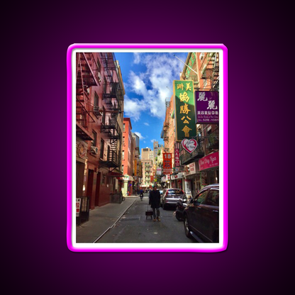Chinatown Asian Cultural Led Neon Sign For Wall Decor Rgb Color - Neon sign mounted on wall in room