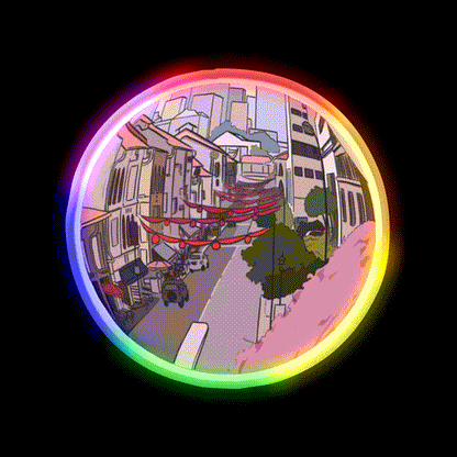 Chinatown Asian Cultural Led Neon Sign Rgb Color - LED neon sign close-up detail