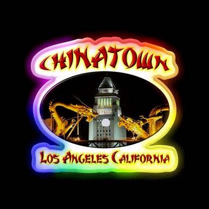 Chinatown Asian Cultural Led Neon Sign Living Room Wall Art Rgb Color