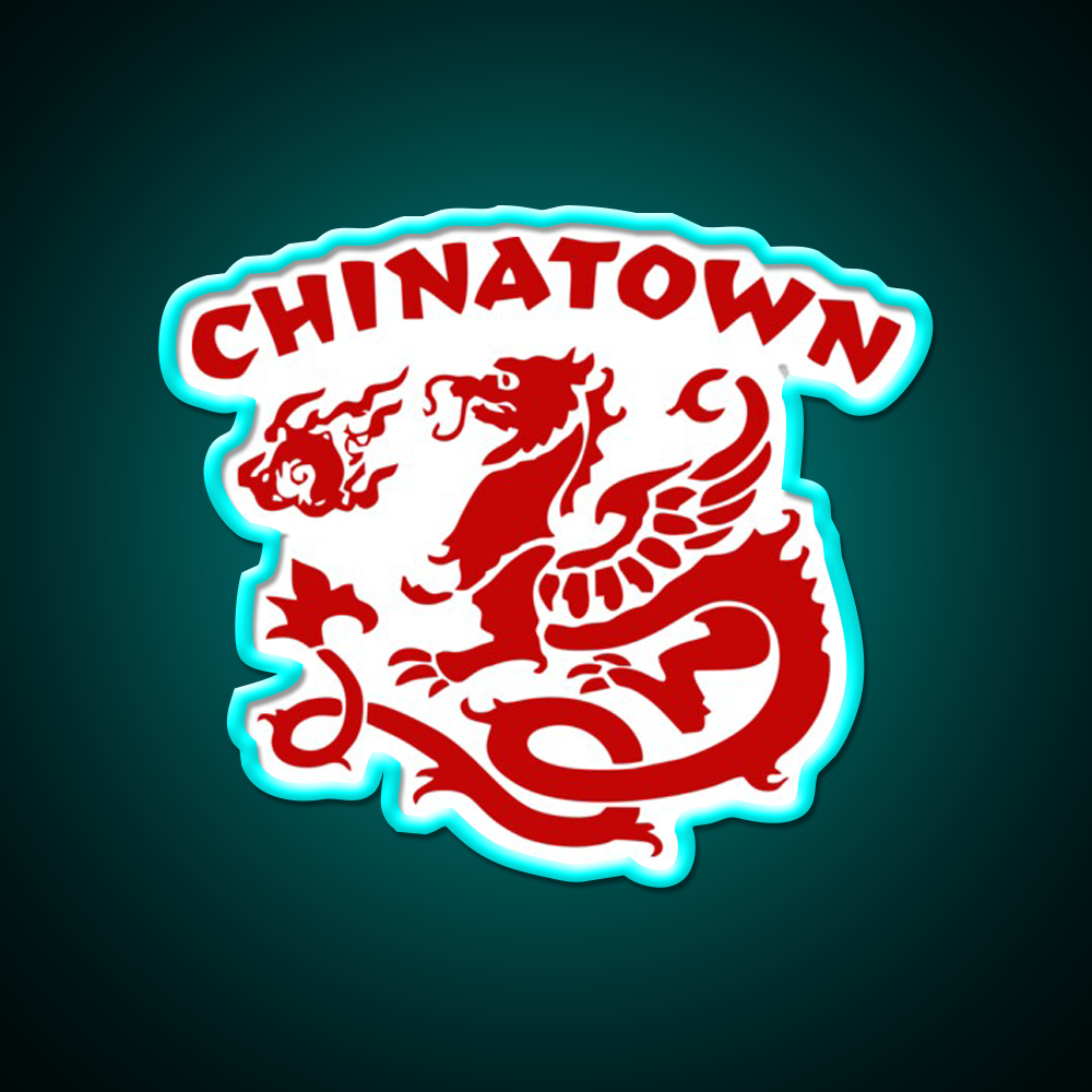 Chinatown Asian Cultural Led Neon Sign Wall Art Neon Sign Rgb Color - Size and dimension reference