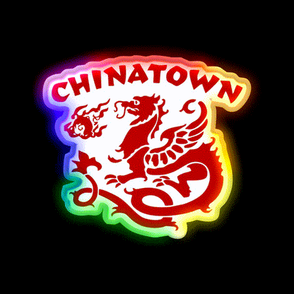Chinatown Asian Cultural Led Neon Sign Wall Art Neon Sign Rgb Color - LED neon sign close-up detail