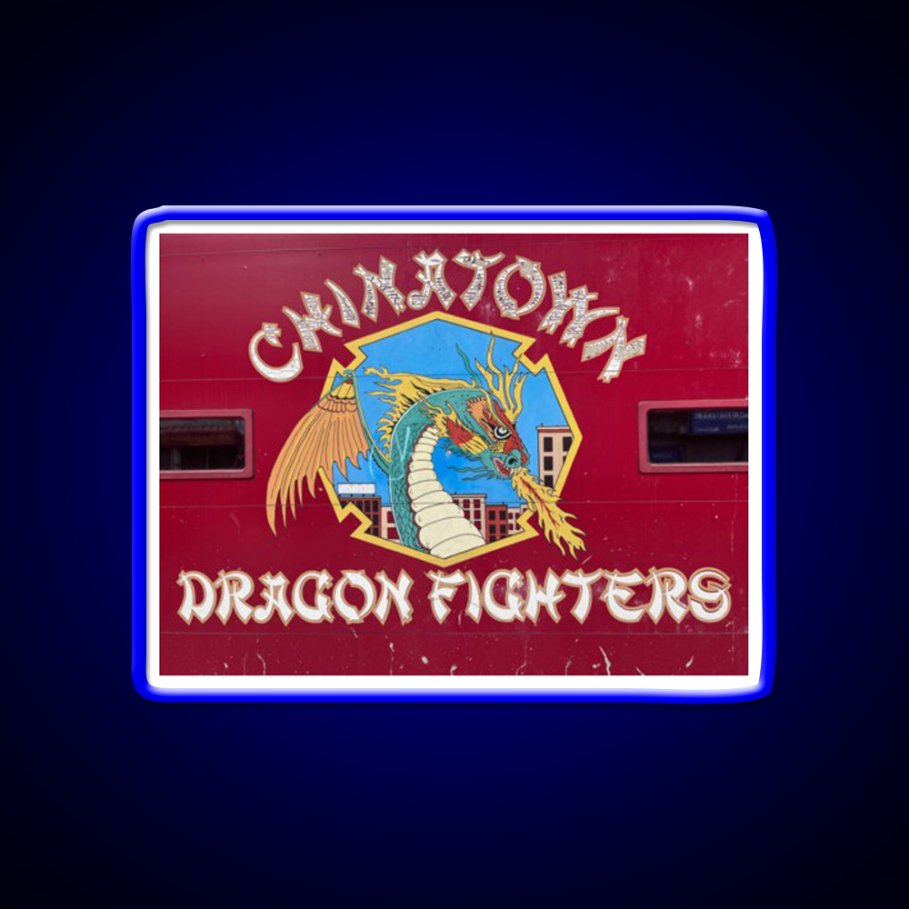 Chinatown Dragon Fighters Asian Cultural Led Neon Sign Rgb Color - LED neon sign view 5
