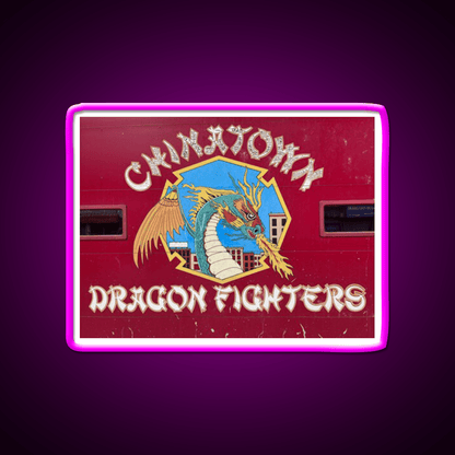 Chinatown Dragon Fighters Asian Cultural Led Neon Sign Rgb Color - Shineneon