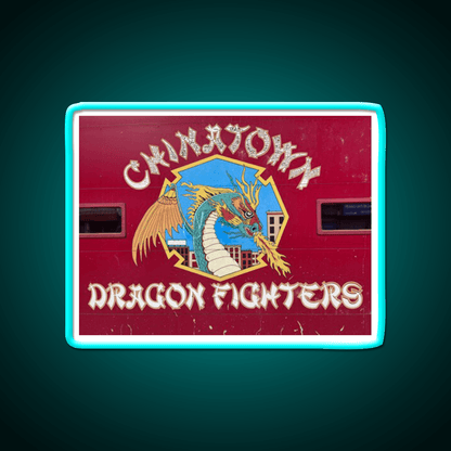 Chinatown Dragon Fighters Asian Cultural Led Neon Sign Rgb Color - Shineneon