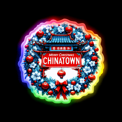 Chinatown Dresses Up For Christmas Asian Cultural Led Neon Sign Rgb Color
