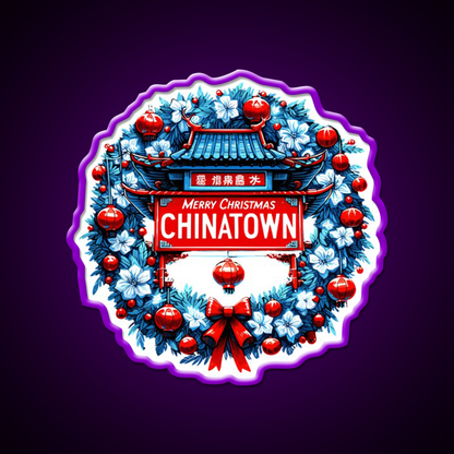 Chinatown Dresses Up For Christmas Asian Cultural Led Neon Sign Rgb Color