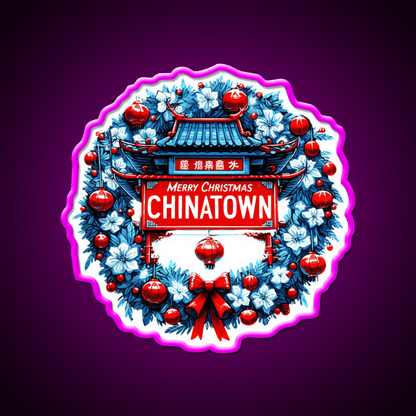 Chinatown Dresses Up For Christmas Asian Cultural Led Neon Sign Rgb Color - Shineneon
