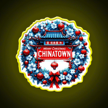 Chinatown Dresses Up For Christmas Asian Cultural Led Neon Sign Rgb Color